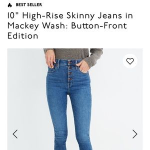 Madewell 10-Inch High Rise Skinny Jeans